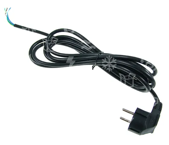 flexošňůra přívodní, PVC, L = 3 m, 3x1 mm2, černá, úhlová vidlice